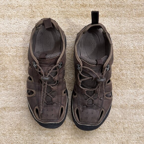 Teva Kimtah Leather Sandals - Size: US M 9, Color: Brown - Picture 1 of 5